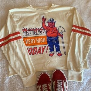 vintage off white Smokey the bear long tee